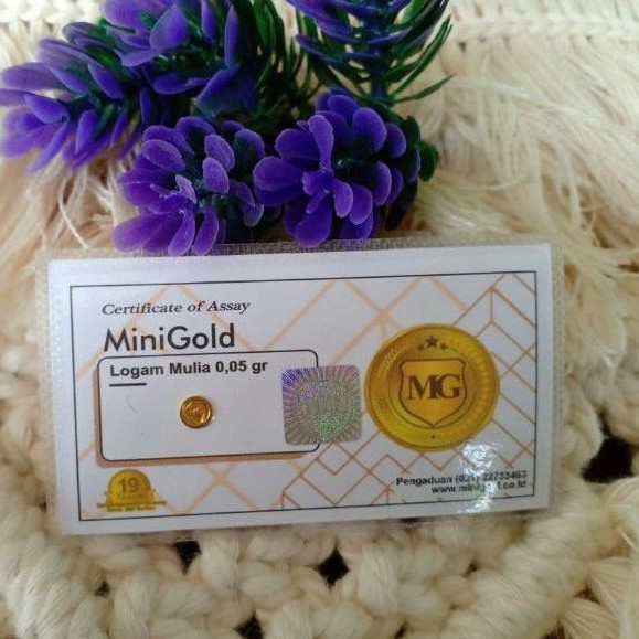 MINIGOLD 0,05 GRAM KOIN EMAS MURNI 24 KARAT