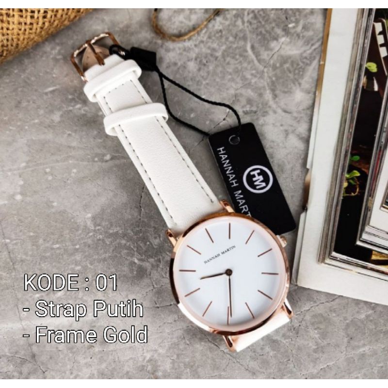 Jam Tangan Wanita HANNAH MARTIN Simple Design Original