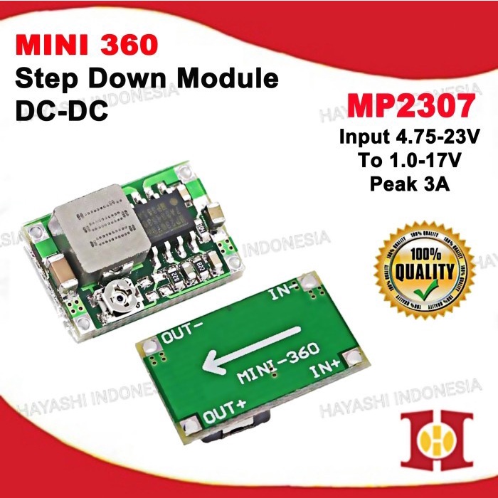 Mini 360 DC DC Step Down Buck Converter Modul Power DC MP2307