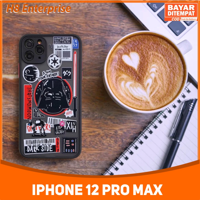 Case iPhone 12 Pro Max Character STAR WARS Hybrid dove candy pelindung kamera