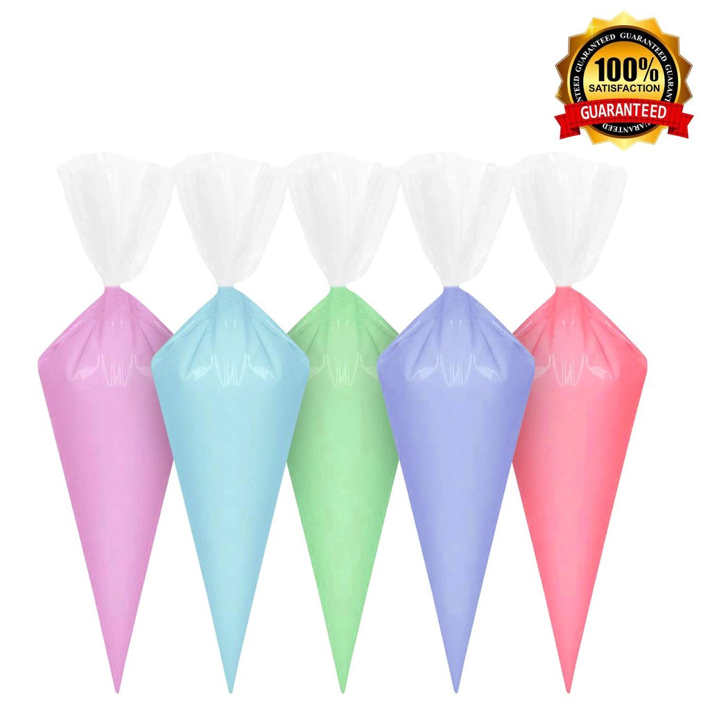 100pcs Plastik Segitiga Papping Bag Pastry Icing Piping Bags Plastic Cupcake Hias Dekorasi Kue Bolu