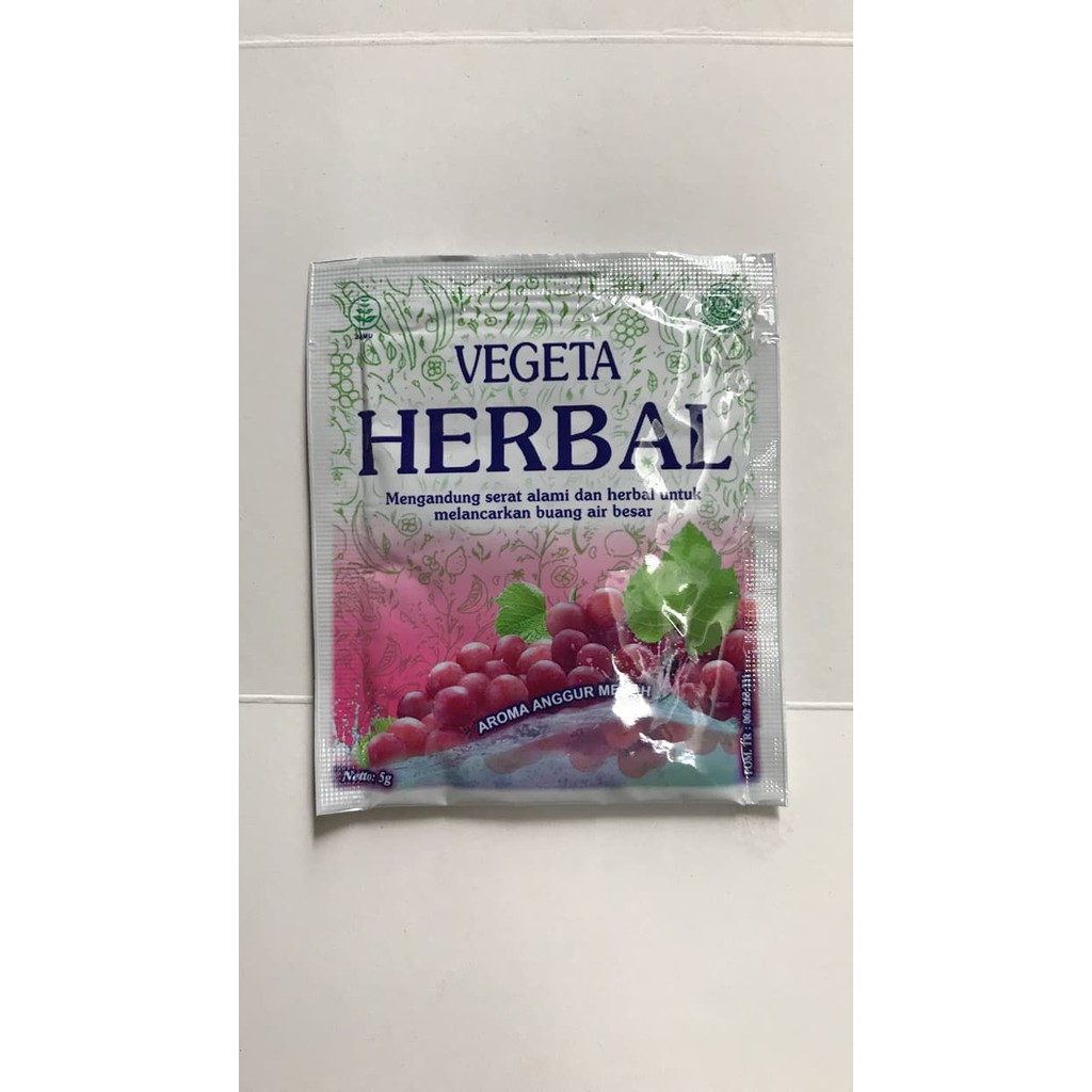 

Vegeta Herbal 1 Sachet Sashet Pcs 5g 5gr / Anggur Jeruk BAB Minuman