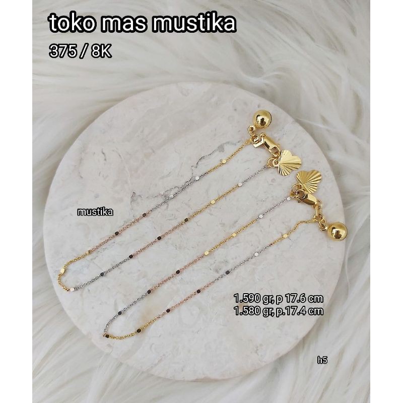 Gelang jedar 3 warna 375 / 8K