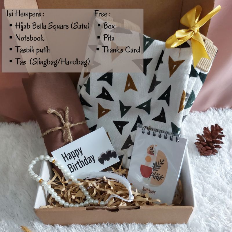 

(PAKET E) HEMPERS CEWEK GIFTBOX HIJAB KADO ULANG TAHUN WISUDA