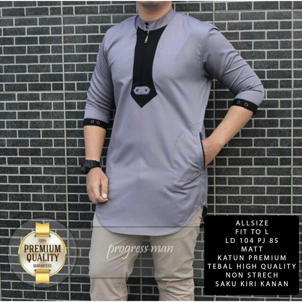 IB QUARTA ZIPER BAJU MUSLIM PRIA