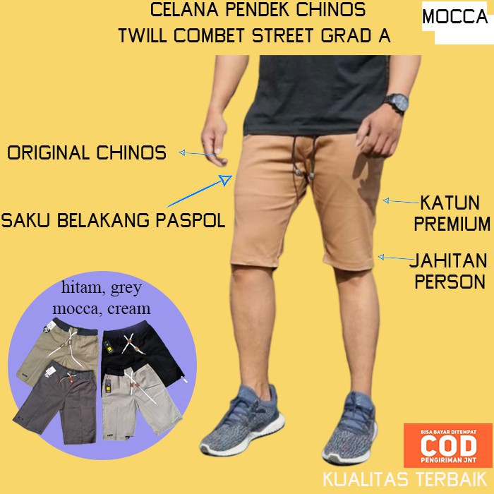  Celana  Pendek  Pria Polos  Distro  Chino Gym Lari Fitnes 