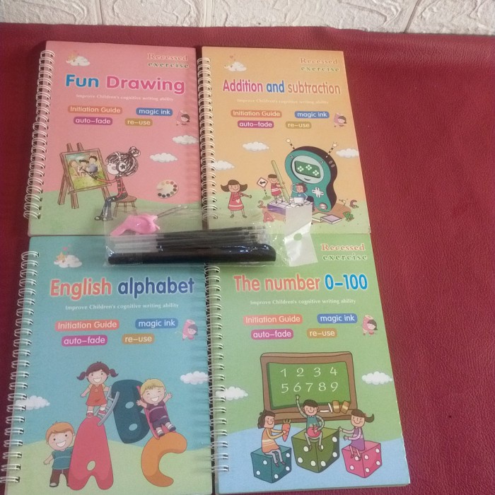 

Bagus Sank Magic Practice Book Isi 4 Buku, 1 Set Pulpen Dengan Refill 8 Pcs Hemat