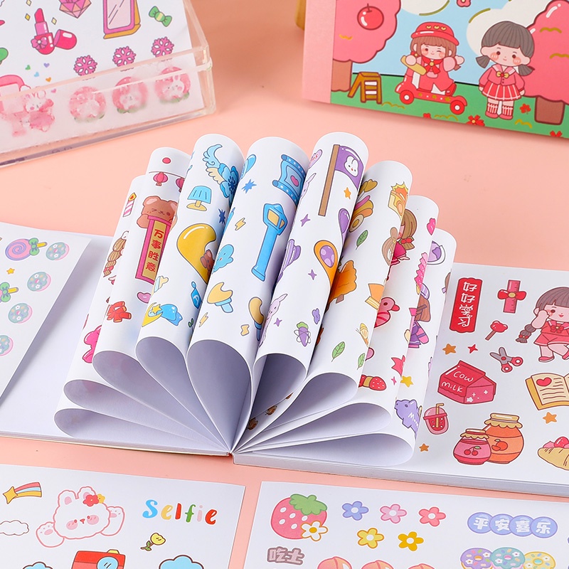 50 Lembar Stiker Kertas / Selotip Washi Gambar Kartun Jepang Untuk Dekorasi DIY