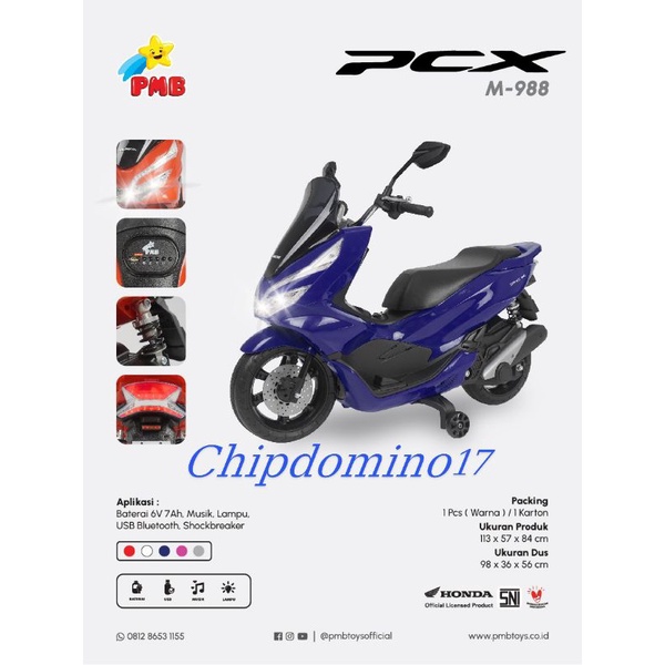 MOTOR AKI PMB M - 988 PCX - MAINAN MOTOR AKI ANAK - MOTOR AKI ANAK