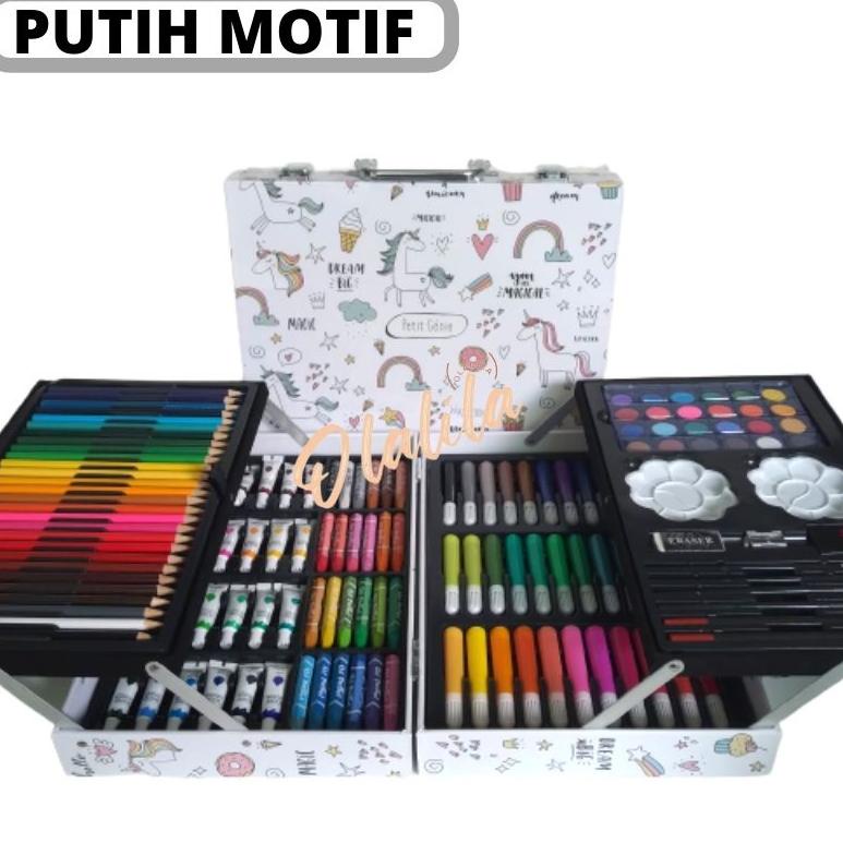 

[KODE PRODUK NKTMW5092] Crayon Set Koper Premium Lengkap Komplit Besar Mewah 145 pcs New Model crayon souvenir hadiah ulang tahun lebaran