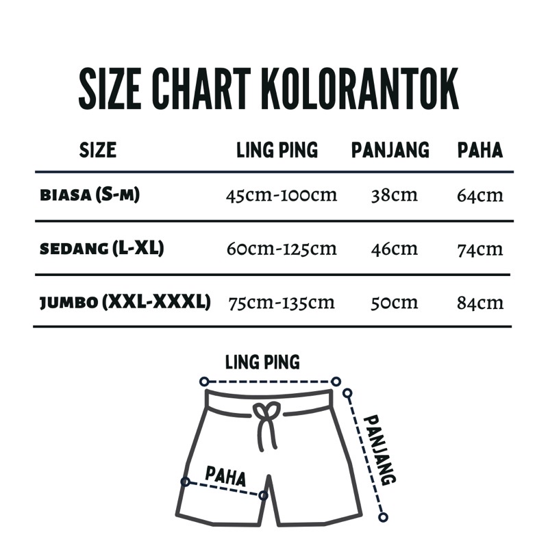 BOXER UNISEX KOLORANTOK JUMBO SATUAN