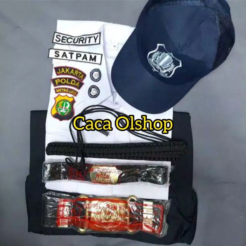 1 Set Baju Seragam Setelan Satpam Security PDH Lengkap Topi