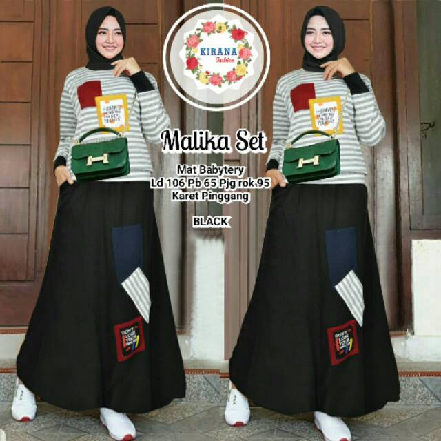 Setelan wanita Malika Set, matt Babyterry