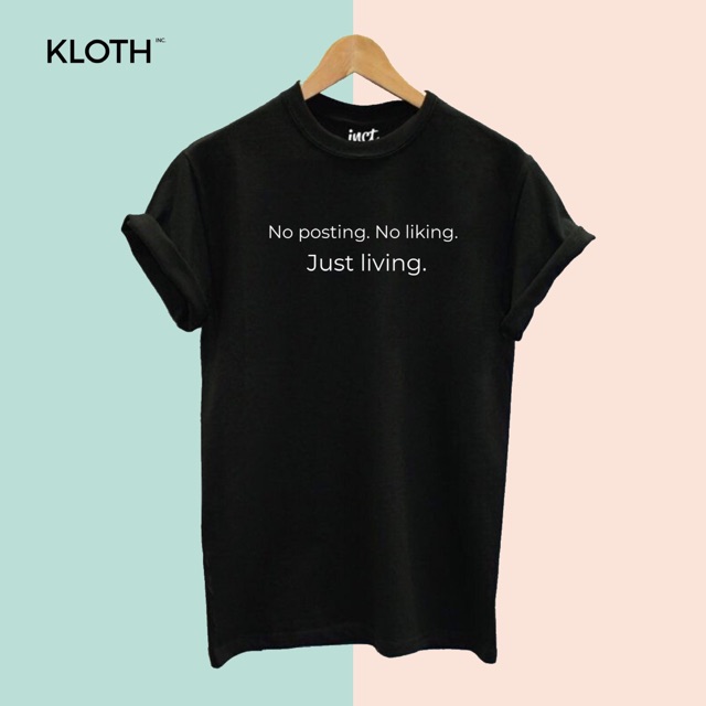 Kaos Custom Kata Viral TikTok/ Tumblr Tee Cotton Combed 24s Bisa Upgrade Lengan Panjang