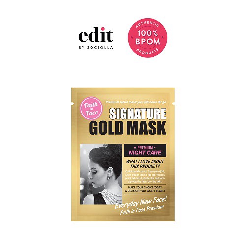 

Faith in Face Signature Gold Mask 25gr Edit by Sociolla