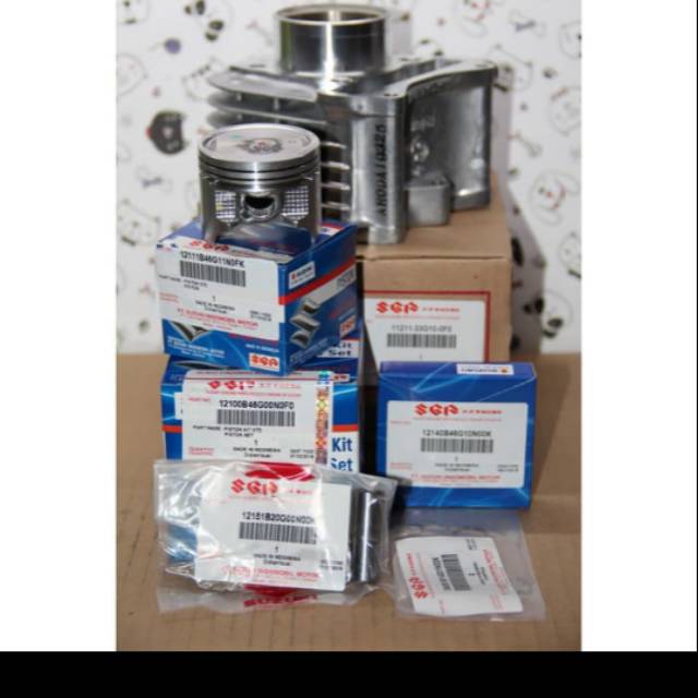 CYLINDER BLOK PISTON KIT SET SUZUKI SPIN SKYWAVE SKYDRIVE HAYATE ORI SGP