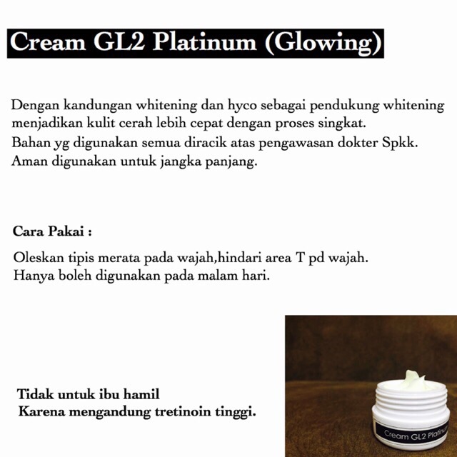 Cream Glowing whitening super tinggi