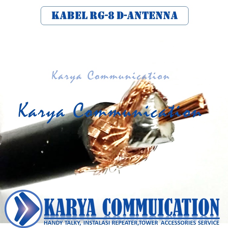 Kabel Rg-8 Serabut Full tembaga Coax D-Antena 1ROLL