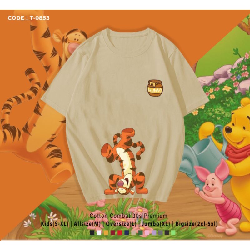 KAOS TIGER POOH/T-SHIRT KATUN TIGER POOH