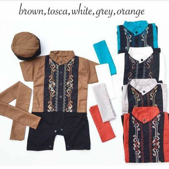 FASHION BUSANA MUSLIM Baju Koko Lengan Panjang Pria Dewasa Bordir Motif B Putih XL N2B5