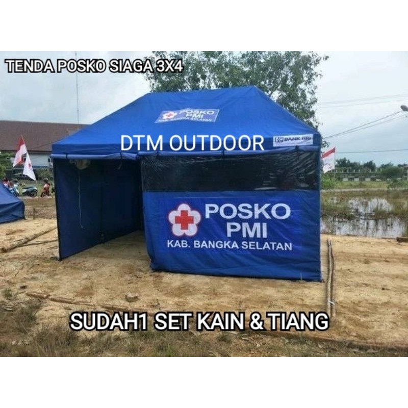 Tenda Posko Lebaran Serbaguna Desa Ukuran 3x4 Keamanan PMI