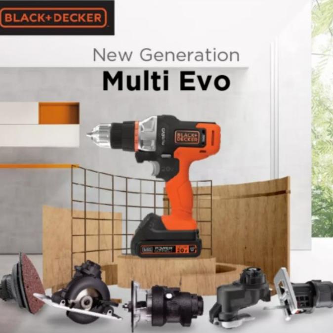 Mesin Cordless Multievo 6 Toolkit Black Decker Multi Fungsi EVO 186 Termurah