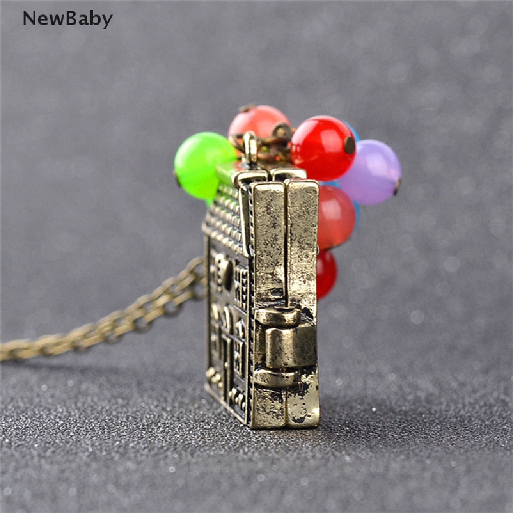 NewBaby New House with Balloons Up Movie Chain Pendant Necklace Antique Anniversary Gift ID