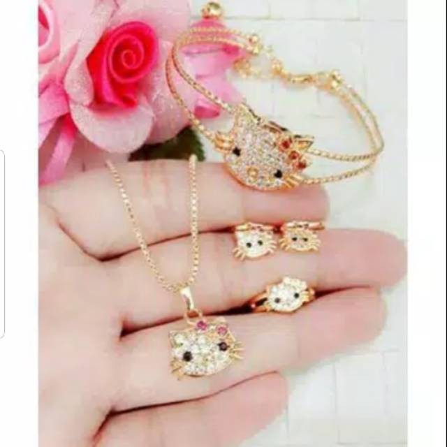 Xuping set perhiasan lapis emas 18k