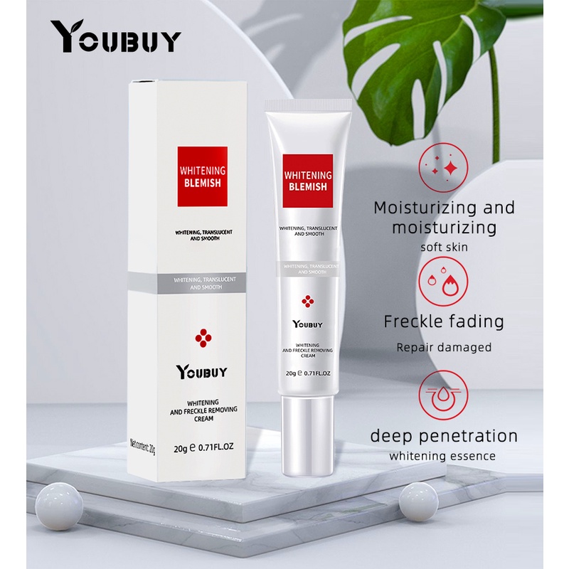 Youbuy Whitening Freckle Cream Remove Dark Spots Anti Freckle Cream Niacinamide Fade Pigmentation Melasma Brighten