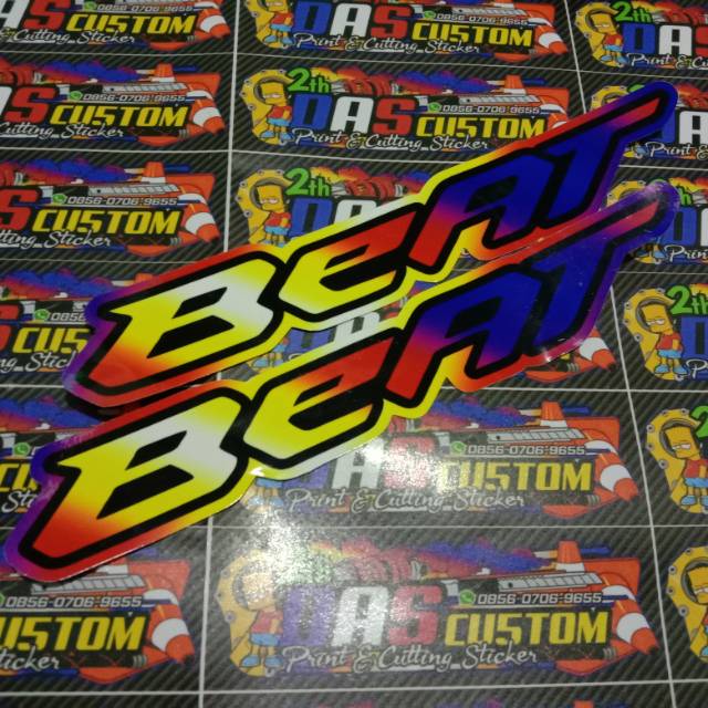 Sticker printing LOGO BEAT minim pembelian produk harus 20rb ,(harga sudah 1pasang)