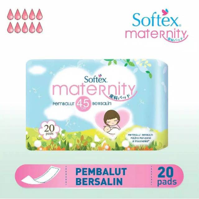 Softex maternity Pembalut 45cm isi 20's / pembalut bersalin