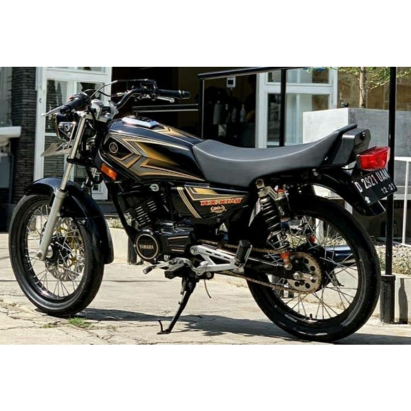 JOK RX KING PERAHU EXTREME KULIT POLOS HITAM/Jok rx king perahu polos halus