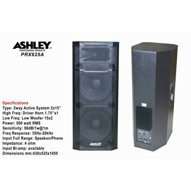 Speaker Aktif Ashley PRX 625 A2 x 15 inch