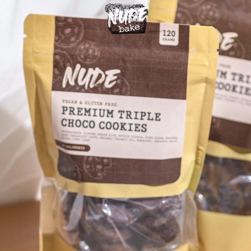 

NUDE Gluten Free & Vegan Triple Chocolate Cookies | Egg Free,Butter Free,No Preservatives,Dairy free