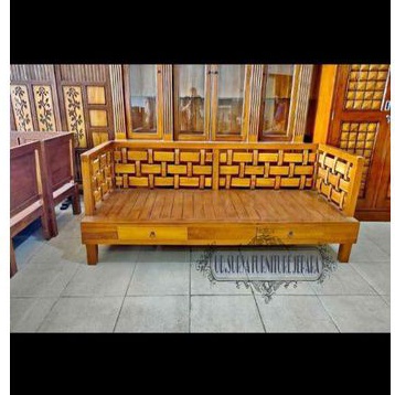 KURSI PANJANG BESAR JATI BALE BALE JATI DAYBED KURSI TERAS TAMU KAYU JATI