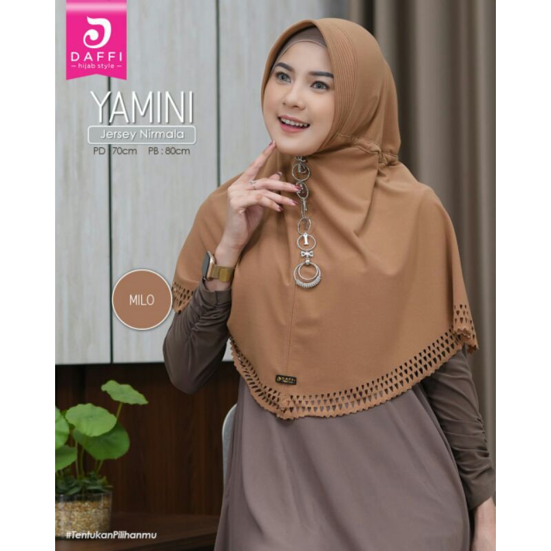 YAMINI Bergo Tali Bergo Serut Tali Hidup New Arrival ORI Daffi Hijab