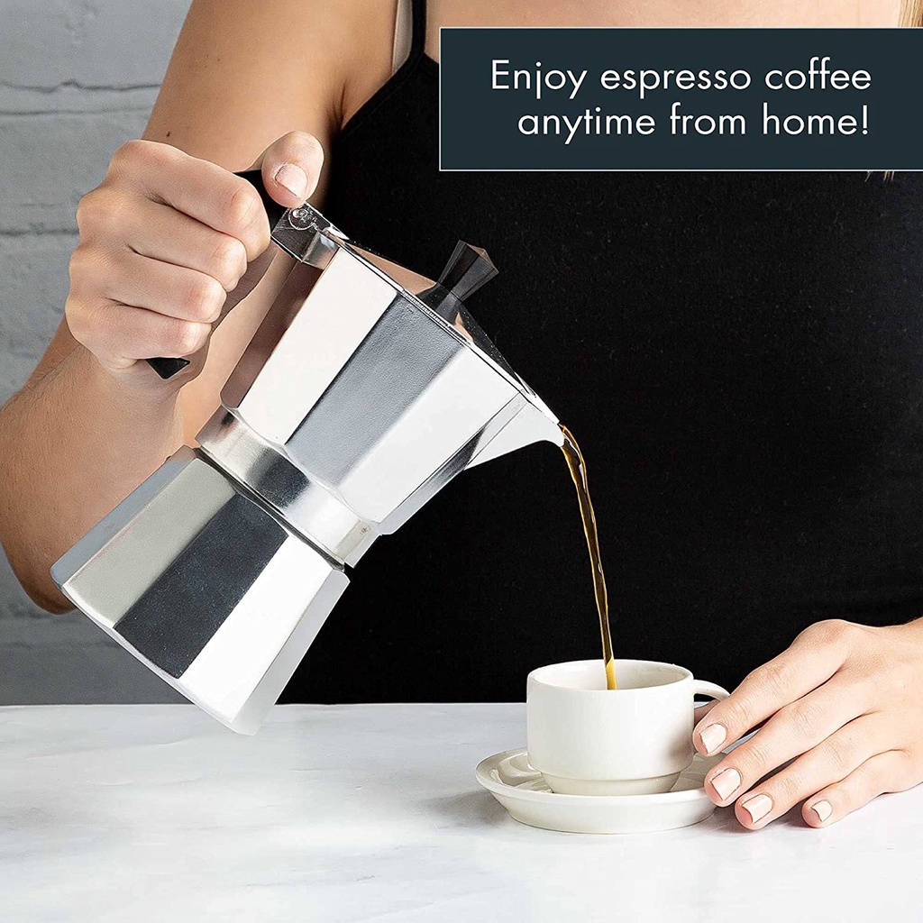 Moka Pot Coffee Maker - Moka Pot Espresso 1 cup, 3 cup, 6 cup, 9 cup-4