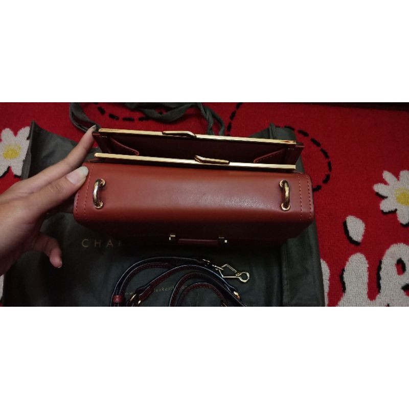 preloved tas charles & keith warna orange