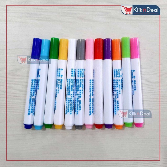 

tulis-alat-paket- spidol warna/spidol refill 12 warna untuk buku gambar bisa dihapus -paket-alat-