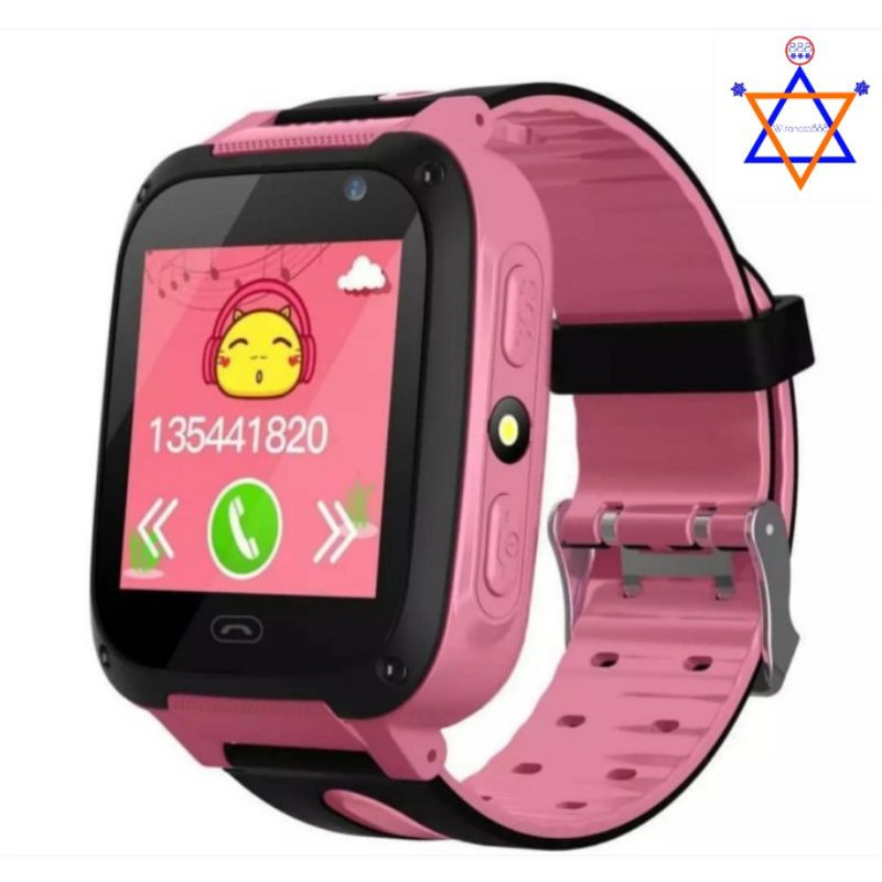 SMARTWATCH KIDS ANAK S4 S-VIPER - JAM TANGAN HP PINTAR GPS WATERPROOF - PINK