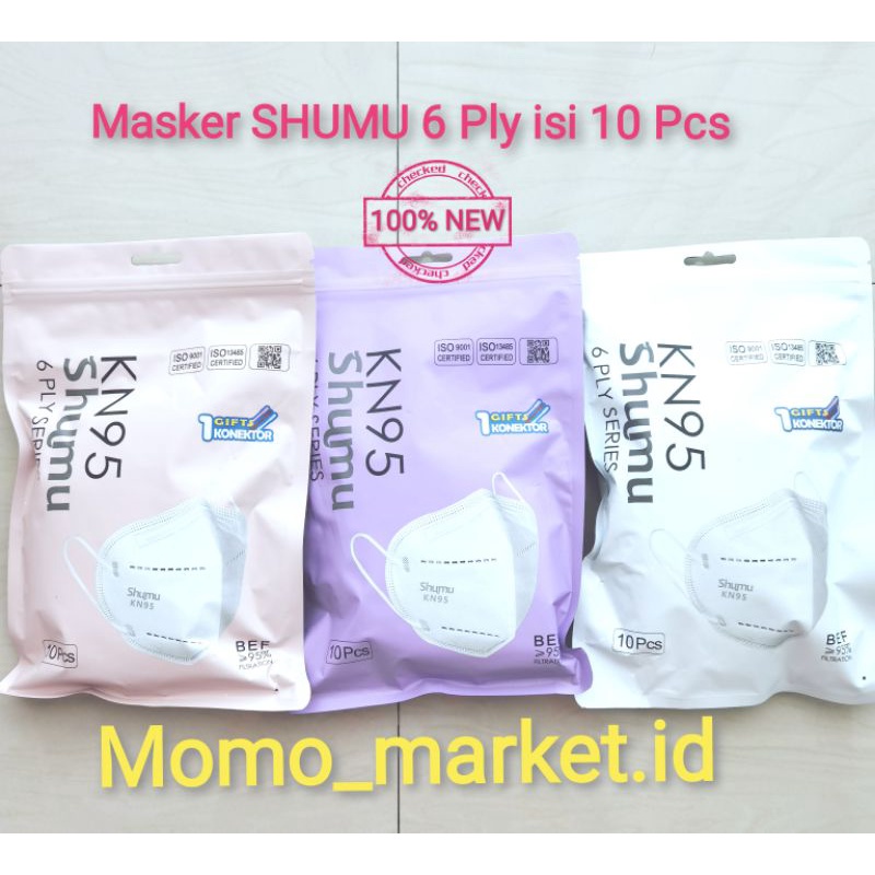 Masker SHUMU KN95 6Ply isi 10 Pcs