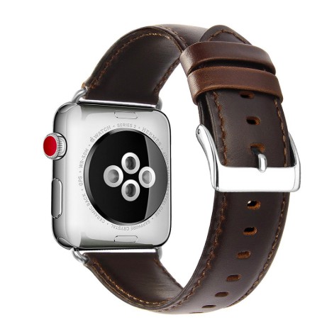 [COD+READY STOCK] STRAP KULIT PU APPLE WATCH 42MM BLACK AND BROWN