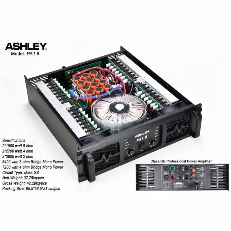 Power amplifier Ashley PA 1.8 Original power amplifier Ashley