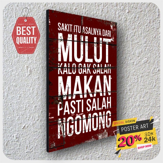 Pajangan Poster Motivasi - Dekorasi rumah - hiasan dinding motivasi - quotes dinding - poster quotes 203022STA