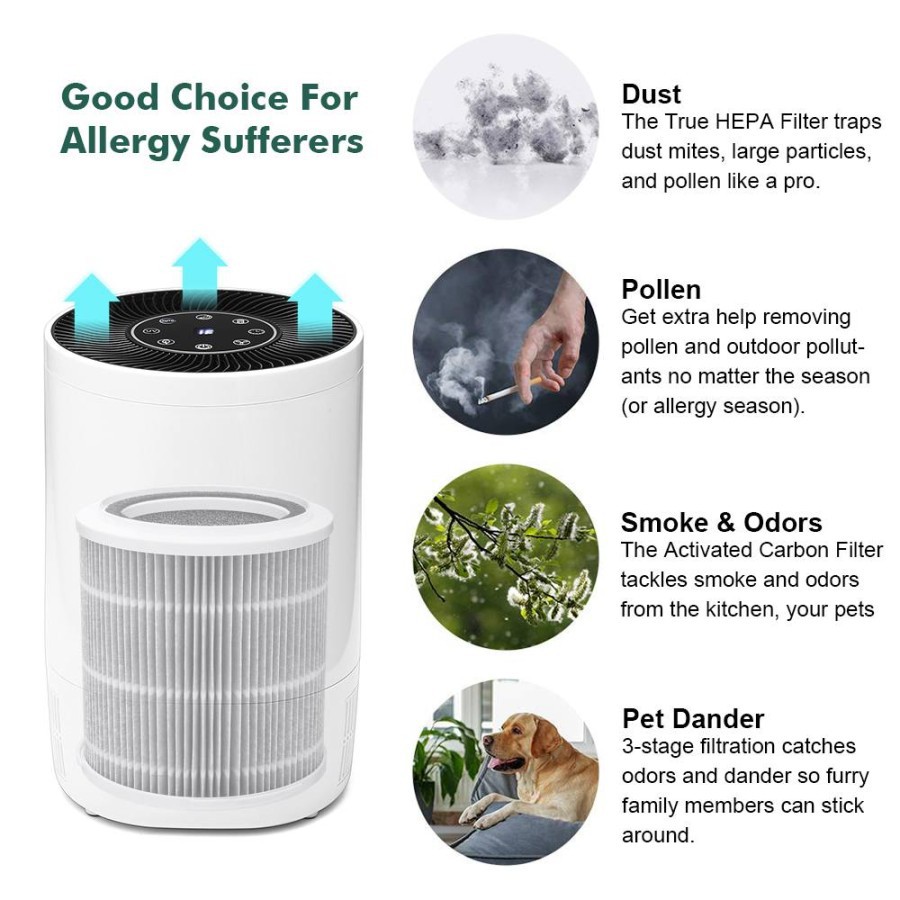 Vinero Vale Air Purifier UV Light HEPA Filter ION Negatif Disinfection