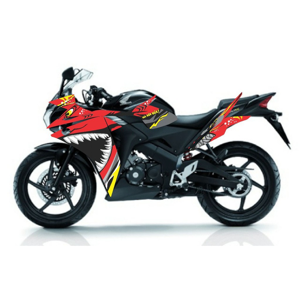 Striping cbr old lampu 1 - Stiker Decal cbr old lampu mata 1 thailand shark