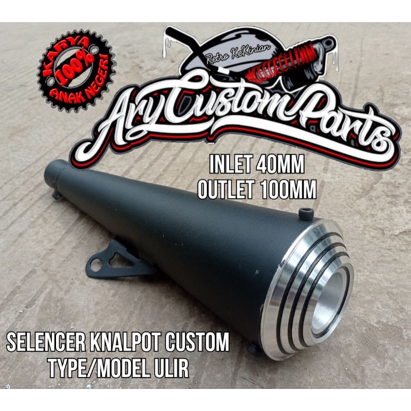 Knalpot custom Stainles w175 japstyle bobber caferacer bratstyle tiger gl pro cb 100 megapro scorpio dll besi arnium-custom ulir