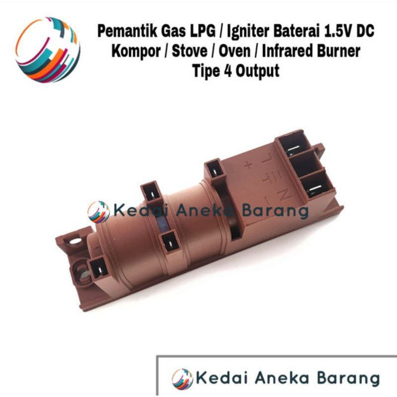 Pemantik Gas Elektrik Baterai Kompor 1.5V DC 4 Output Ignition Igniter Infrared Burner 1.5VDC