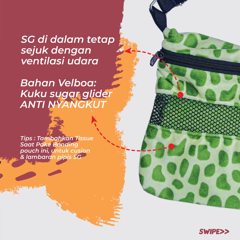 ADEWAP GLIDER Tas Bonding Pouch Travel Pouch Sugar Glider