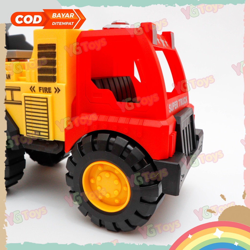 YGtoys Mobil Pemadam Kebakaran Mainan Besar Jumbo Fire Truck Damkar Laki Laki Fire Rescue